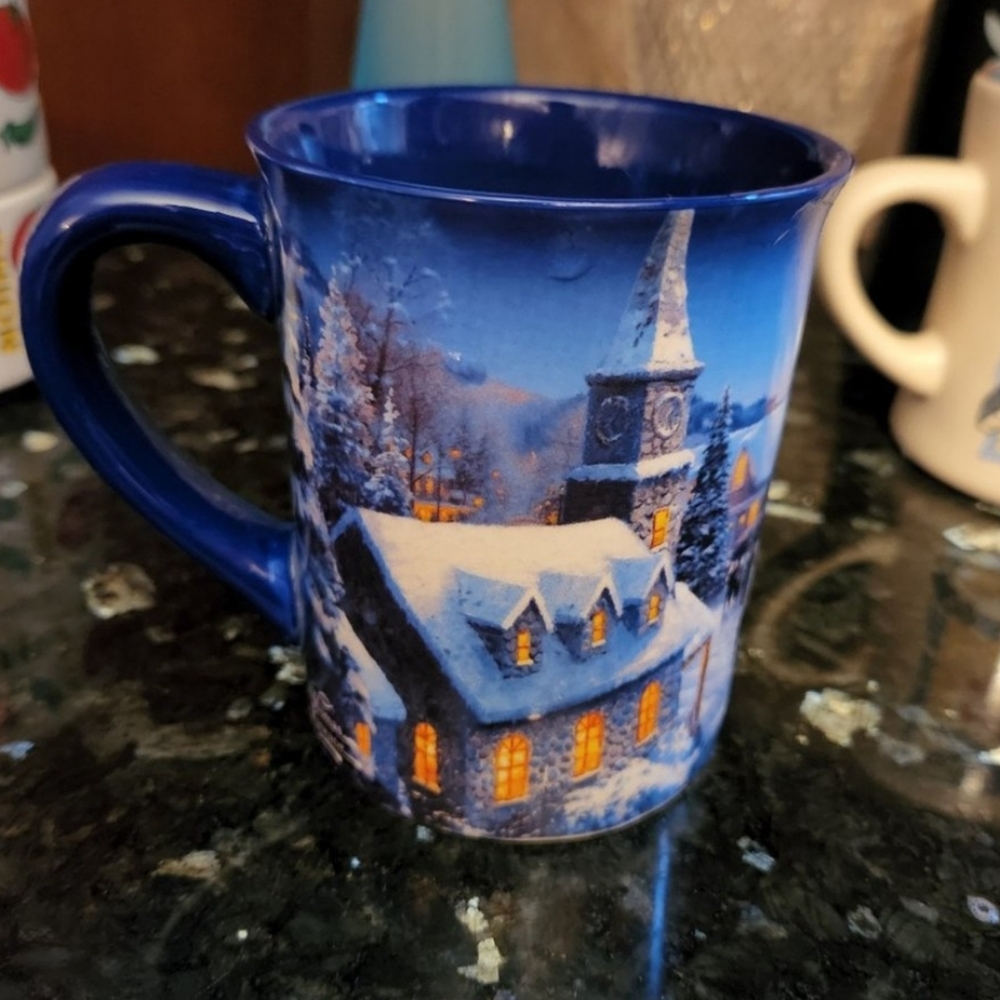 3 Thomas Kinkade Scenery Mugs EUC